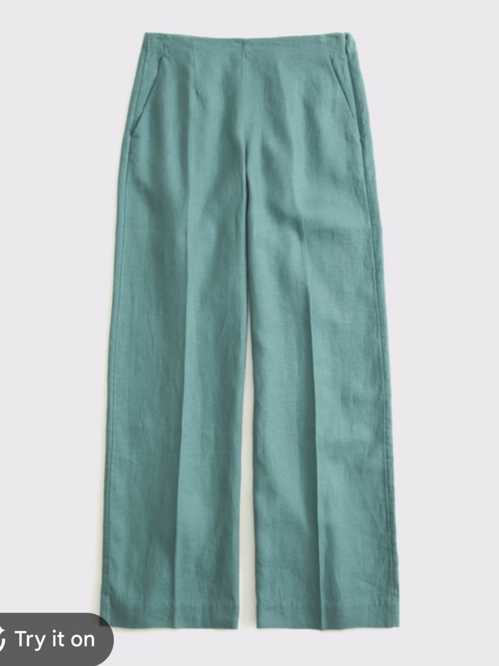 Abercrombie & Fitch Women's Premium Linen Tailored Ultra Wide Leg Pant